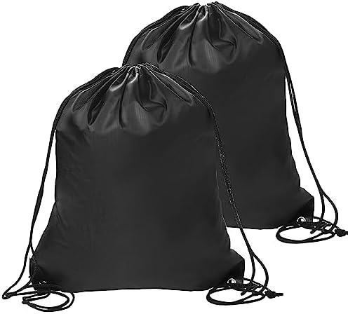 Sliverdew Drawstring Backpack Bags Black Gym Bulk Cinch Tote